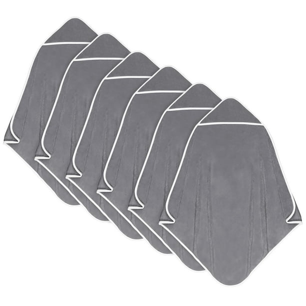 Toalla con Capucha para Bebé Orighty Paquete de 6, 76x76 cm, Gris Suave