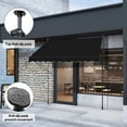 thumbnail image 5 of Tcbosik Manual Retractable Awning for Patio, 78.7" x 59.1" Adjustable Canopy with UV Protection for Backyard, Garden, Balcony, Black, 5 of 10