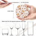 thumbnail image 4 of PAYOHTO Girls Kawaii Fox Premium PU Leather Coasters Set - 6 Stylish Round Drink Coasters with Storage Box for Home and Office Use, 4 of 6