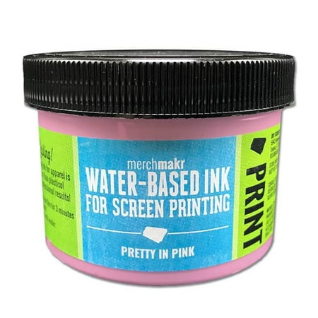 Merchmakr MM-WBPIP-PT 1 Pint Water-Based Ink for Screen Printing, Pretty in Pink