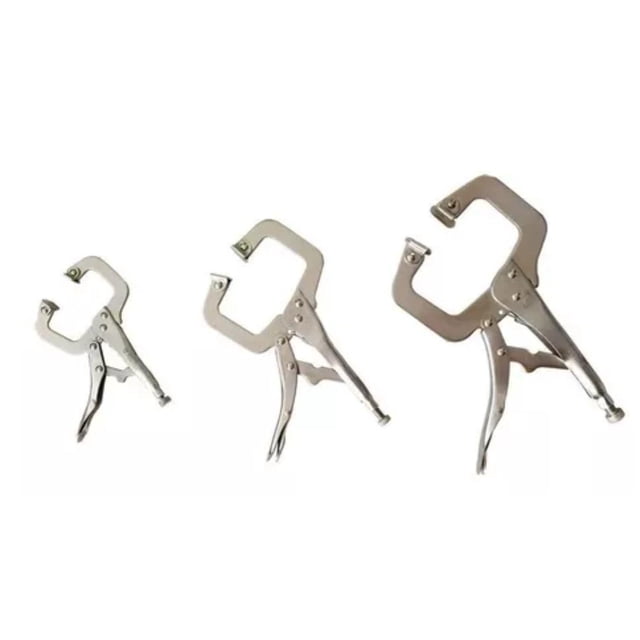 Pinzas de Presión Tipo C Seguridad Metal Juego de 3 Piezas Autoajustables