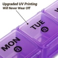 thumbnail image 2 of 2-Pack 7 Day Pill Organizer for Travel, Weekly Pill Boxes and Organizer, 14 Day XL Medication Organizer Dispenser for Fish Oils, 2 of 6