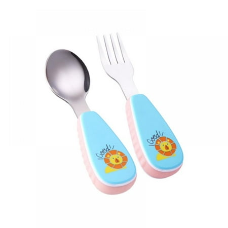 

Linen Purity Toddler Utensils Stainless Steel Baby Forks and Spoons Silverware Set for School Travel Self Feeding Lunch Box