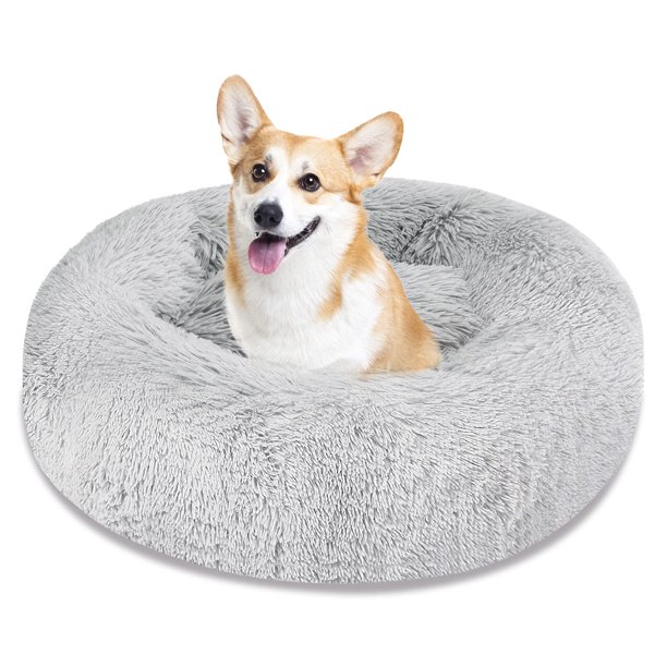 Dnzzs Calming Dog Bed & Cat Bed, Anti Anxiety Donut Dog Cuddler Bed