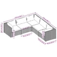 thumbnail image 4 of vidaXL 5 Piece Garden Lounge Set with Cushions Poly Rattan Grey, 4 of 5