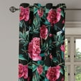 thumbnail image 3 of Ambesonne Grommet Curtain, , 50"x84", Hot Pink and Jade Green, 3 of 5