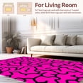 thumbnail image 2 of ODIKA 4'x6' Machine Washable Non-Slip Area Rug, Dynamic Pink Leopard Print with Abstract Interlocking Design High Traffic Rug, Pink, 331430, 2 of 7