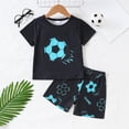 thumbnail image 2 of Tween Boys' 2-Piece Soccer Graphic Outfit Set Summer Casual Crewneck T-Shirt & Shorts Sizes 2-8, 2 of 5