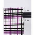 thumbnail image 6 of Purple Black Plaid Tier Curtains 24 Inch Length,Sheer Curtains for Bedroom Living Room Window Farmhouse Purple Black Checkered Rod Pocket Drapes Kitchen Curtains Small Half Window 27.5"x24" 2 Panels, 6 of 6