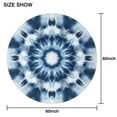 thumbnail image 6 of Blue Tie Dye Mandala Pattern Round Tablecloth 60"x60",Wrinkle Wipeable Table Cloth for Kitchen Dining Room Picnic Patio Party, 6 of 6