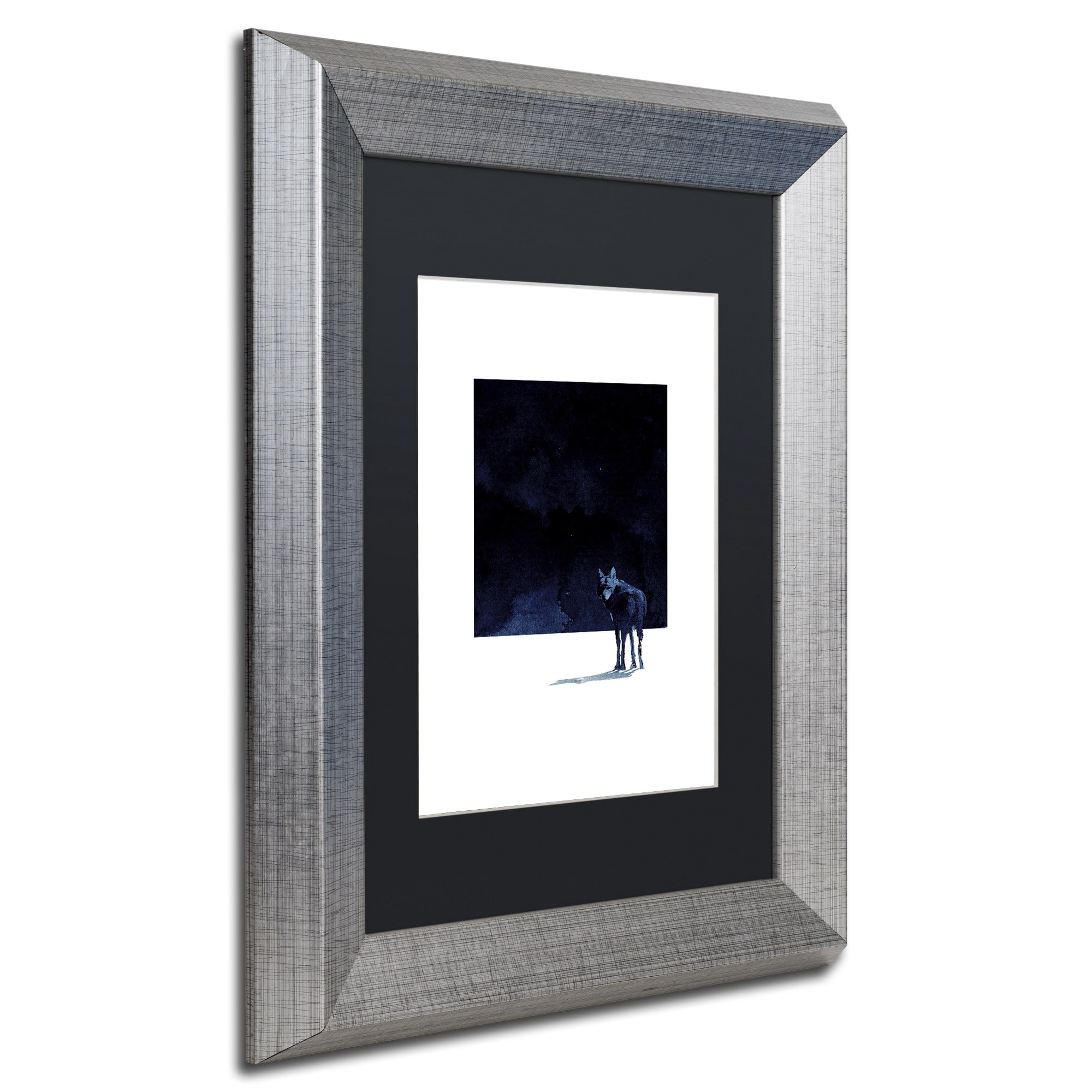 Trademark Fine Art 'I'm Going Back' Canvas Art by Robert Farkas, Black Matte, Silver Frame
