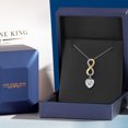 thumbnail image 5 of Gem Stone King 925 Silver and 10K Yellow Gold Lab Grown Diamond Pendant Necklace for Women | 0.82 Cttw | Gemstone April Birthstone | Heart Shape 6MM | With 18 inch Chain, 5 of 6