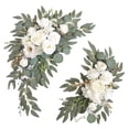 thumbnail image 1 of Monstrate 2x botín de flores artificiales grandes blancas para de boda, botín de flores de imitación ecológico fácil de limpiar Kits de decoración para fiestas, 1 of 6