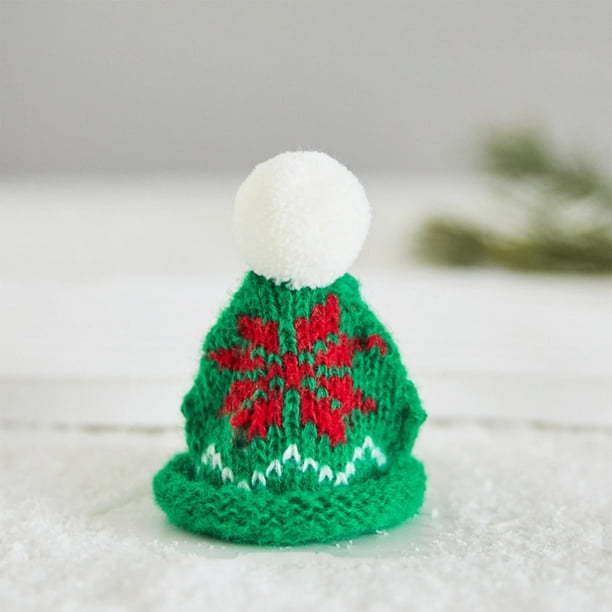 Christmas Mini Christmas Hat Knitted Hat Festival Scene Decoration Christmas Tree Small Pendant