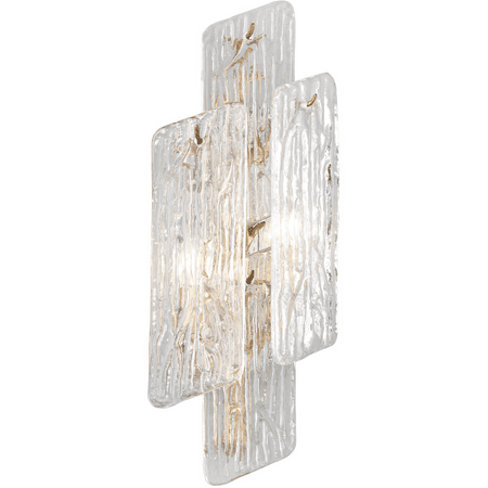 

Royal Gold Tone Finish Wall Sconces 9 Wide Hand-Crafter Iron and Handmade Glass E12 Candelabra 2 Light Fixture