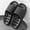 Black, variant on WAVSUF Men's Slide On Slippers, Waterproof Anti Slip Breathable Holes Indoor Outdoor Shoes Gray 9-9.5