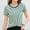 Green, variant on T Shirts for Women Loose Fit Striped Retro Korean Style Full Loose Round Neck Short Sleeve Design Sense Color Contrast Tshirts Tops