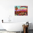 thumbnail image 5 of Acheng Desert Canvas Wall Art Cactus at Sunset Landscape Picture Prints Modern Living Room Decor  20x16inch, 5 of 6