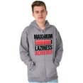 thumbnail image 5 of Maximum Laziness Achieved Funny Lazy Zip Up Hoodie Men's Women's Brisco Brands S, 5 of 6
