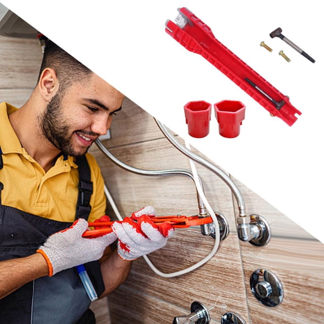 Llave de enchufe de grifo multiusos perfecl herramienta de mantenimiento 8 en 1