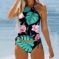 thumbnail image 1 of Women's Swimwear Tankini 2 Piece Normal Swimsuit Backless 2 Piece Printing Adjustable Print Color Padded Strap Bathing Suits Beach Wear Sunflower plus Size Bathing Suit Womens Swim Shorts Small, 1 of 3