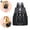 Black, variant on Women Backpack Purse PU Leather Anti-theft Multipurpose Shoulder Bag Fashion Ladies Satchel Bags (Brown)