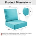 thumbnail image 4 of Opohoro Outdoor Deep Seat Cushion Set, 24"x24"x6", Water Resistant & UV Resistant Comfortable Furniture Cushions for Patio Chair, Sofa, Loveseat, 4 of 12