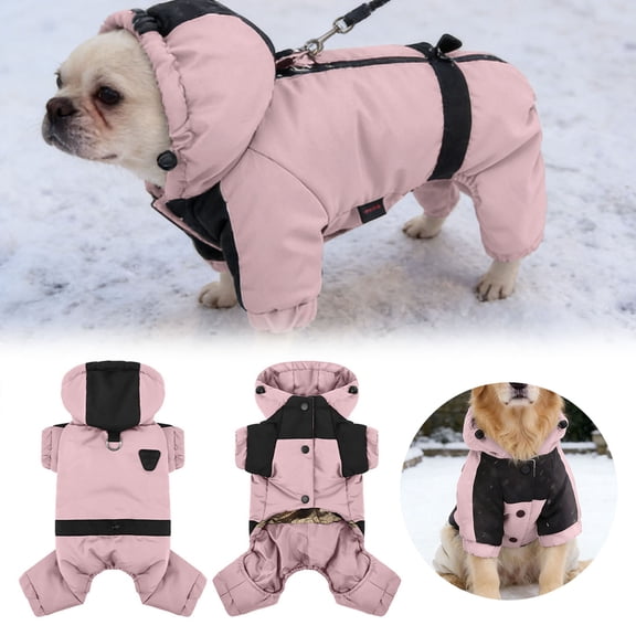 YaoZQ Light Pink Big Dog Winter Sweater, 1 Pack, Extra Warm Pullover Jacket, Soft Polyester Cold Weather Apparel, New Year Gift for Golden Retriever Labrador, Size 3XL 24.4 x 18.9 Inch