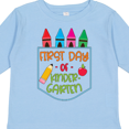 thumbnail image 4 of Inktastic 1st Day of Kindergarten Crayons and Apple Back to School Boys or Girls Long Sleeve Toddler T-Shirt, 4 of 5