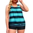 thumbnail image 5 of Plus Size Tankini Swimsuits for Women Blouson Swim Tops with Boyshorts Two Piece Bathing Suits, 5 of 8