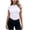 White, variant on yillto Women Tight Short Sleeve Shirts Slim Crewneck Basic Tee Tops Solid Color Casual Basic Tshirts