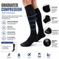 thumbnail image 3 of LWFBDTK Compression Socks 20-30mmHg for Men Women - Graduated Therapeutic Circulation Support for Nurses Running & Travel - 4 Pair Black, 3 of 8