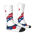 thumbnail image 4 of Yiaed Gnome Independence Day Print Great elasticity Crew Socks Sports socks for Men and Women, 4 of 5