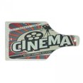 thumbnail image 1 of Vintage Cutting Board, Retro Cinema Movie Vintage Paper Texture Hollywood Stars Theme Image Print, Tempered Glass Cutting and Serving Board, Wine Bottle Shape, Brown Ecru Grey, by Ambesonne, 1 of 1