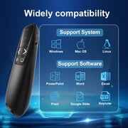 Wireless Presentation Clicker PPT Presenter Remote USB Type C Clicker with Red Laser Pointer Long Range PPT Control -Power Point Google Slide Advancer for Mac Laptop PC Computer Keynote