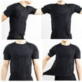 thumbnail image 2 of Mens Compression Padded Shirt Protective T-Shirt Rib Chest Shoulder Protector, 2 of 5