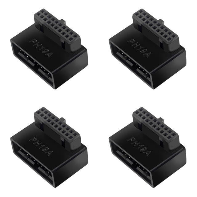 Convertidor Enchufe Adaptador Encabezado USB 3.0 19P 20P para Placa Base Computadora (A)