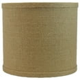 thumbnail image 2 of Classic Burlap Drum Lampshade, 8-inch to 16-inch Bottom Size Available Khaki Green 14", 2 of 5