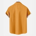 thumbnail image 2 of Playeras Y Camisas Para Hombre Camisa de manga corta con solapa y hebilla de bolsillo con impresión digital 3D para hombre (Yellow, XL), 2 of 4