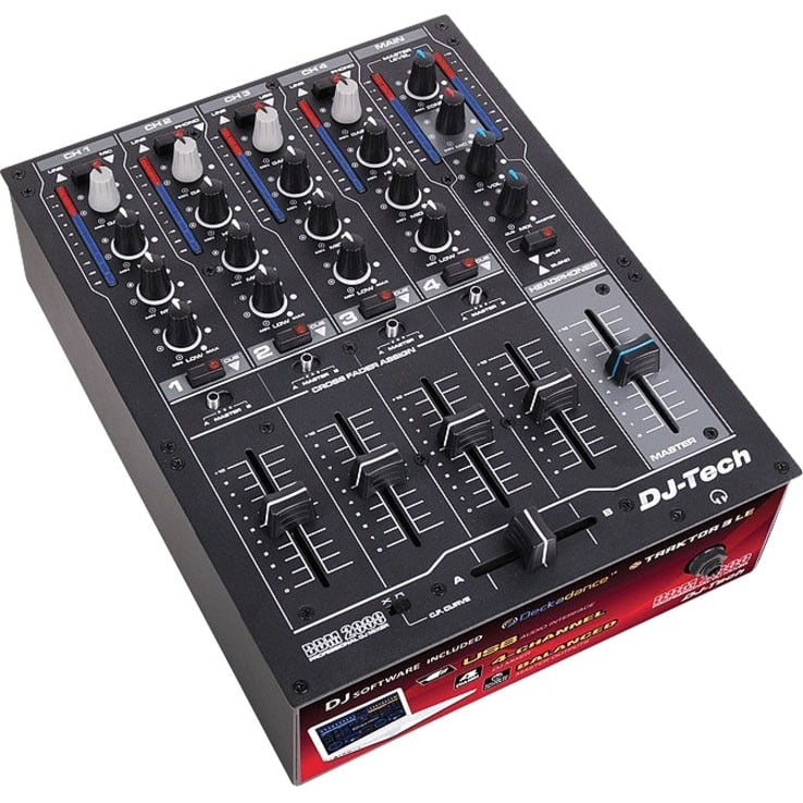 DDM2000USB Professional Compact 4 Channel Usb Dj Mixer W/multiple Photo, Line, & Mic Inputs
