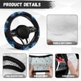 thumbnail image 4 of Uorisanigo Rose 15 Inch Steering Wheel Cover for Women Blue Car Steering Wheel Protector Waterproof Car Steering Wheel Cover for Winter Flannel Car Accessories Novelty Car Decor Gift for Sister, 4 of 8