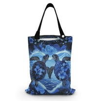 Yuyamidu Sea Turtle Car Trash Bags for Back Seat Rear Seat Hibiscus Car Rubbish Holder Accessories for Car SUV Van Heart Auto Garbage Bag Hanging Car Waste Bag, Blue