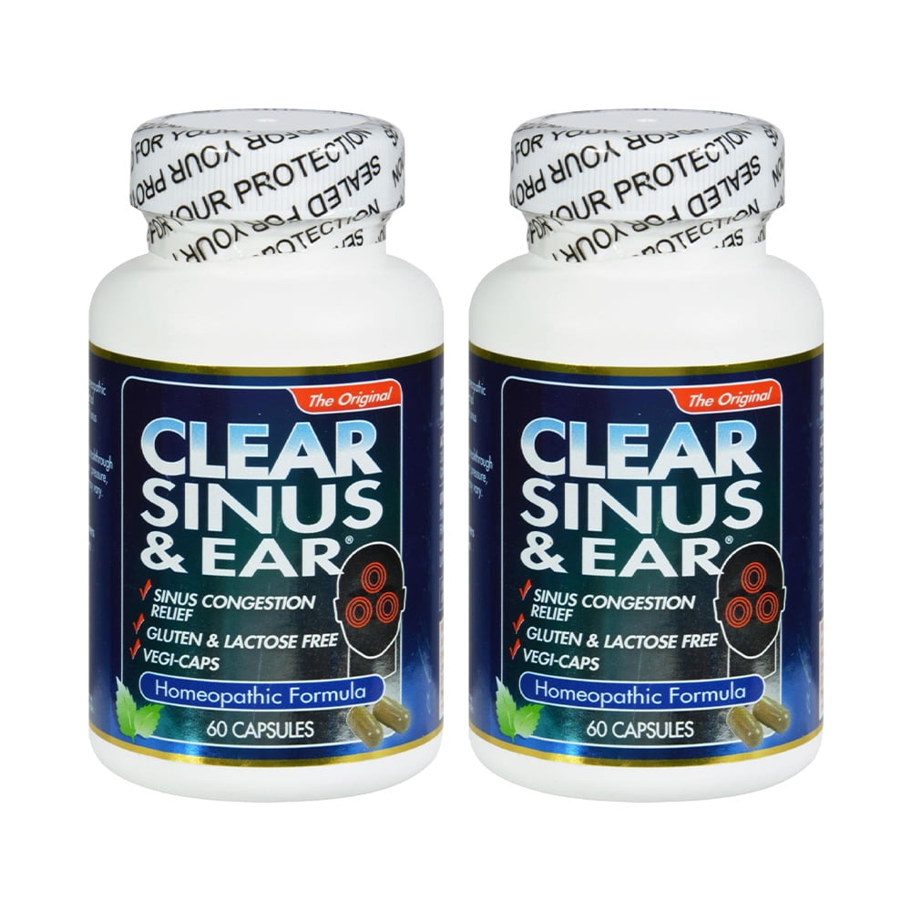 Clear Products Clear Sinus and Ear Homeopathic no Gluten 60 Vegi