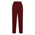 thumbnail image 7 of Arlun Womens Versatile Ribbed Joggers Casual Wide Leg Stretch Casual Pants High Elastic Waist Drawstring Loose Comfy Sweatpants 2025 Simple Stylish Trousers with Pockets XL, 7 of 7