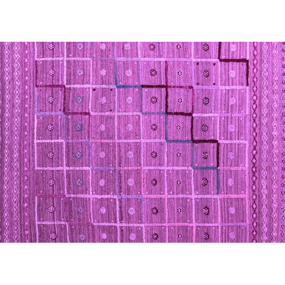 Ahgly Company Indoor Rectangle Abstract Purple Modern Area Rugs, 8' x 10'
