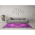 thumbnail image 3 of Ahgly Company Indoor Square Medallion Purple Traditional Area Rugs, 7' Square, 3 of 4