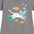 thumbnail image 3 of Instant Message - Snorkel Cat - Toddler & Youth Girls Fleece Dress, 3 of 6