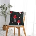 thumbnail image 5 of Pofeuu Amanita Mushroom Print Double-sided plush pillowcase Square Throw Pillow Covers Pillows Cover for Living Room Bedroom Sofa Couch Cushion Cover（No pillow core）-12"x12", 5 of 7