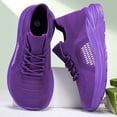 thumbnail image 7 of gzxflxpge Comfort Orthopedic Shoes for Women Fashion Non sllip Arch Support Walking Tennis Shoes Lightweight Breathable Lace-up Sneakers Purple 8（CN-40）, 7 of 7