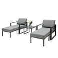 thumbnail image 3 of Superjoe 5 Pcs Patio Furniture Set Aluminum Frame Outdoor Chairs All-Weather Modern Metal Couch Outdoor Sectional Sofa with Ottomans and Coffee, Gray, 3 of 10